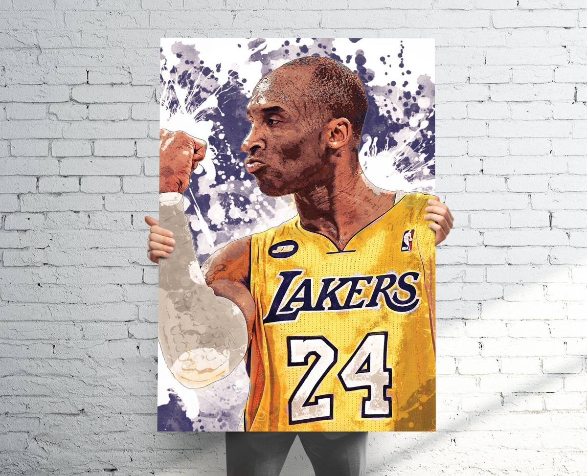 Kobe Bryant Los Angeles Lakers Sports Art Print Basketball Sports Decor Poster Canvas