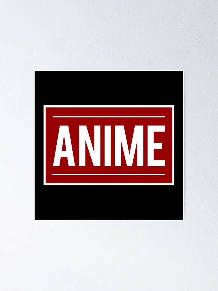 Anime Logo Simple Red – Poster - Canvas Print - Wooden Hanging Scroll ...