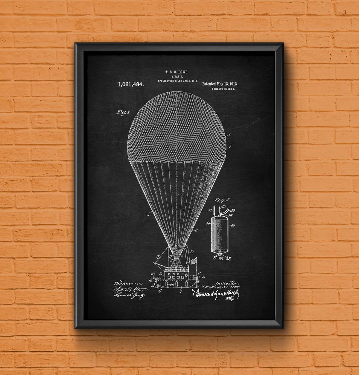 Hot Air Balloon, Balloon Patent, Balloon Art, Balloon Print Poster ...