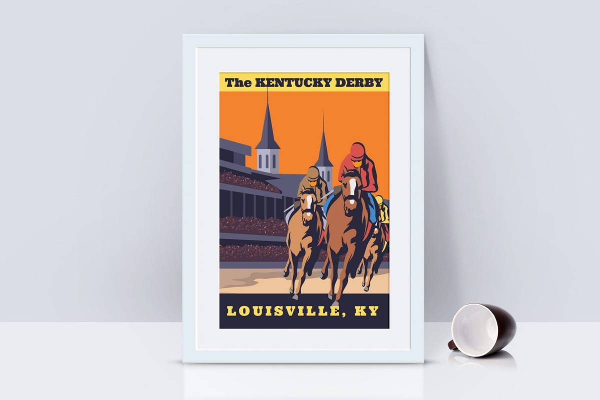 Kentucky Derby, Travel Poster, Printed Poster, Kentucky Derby Print