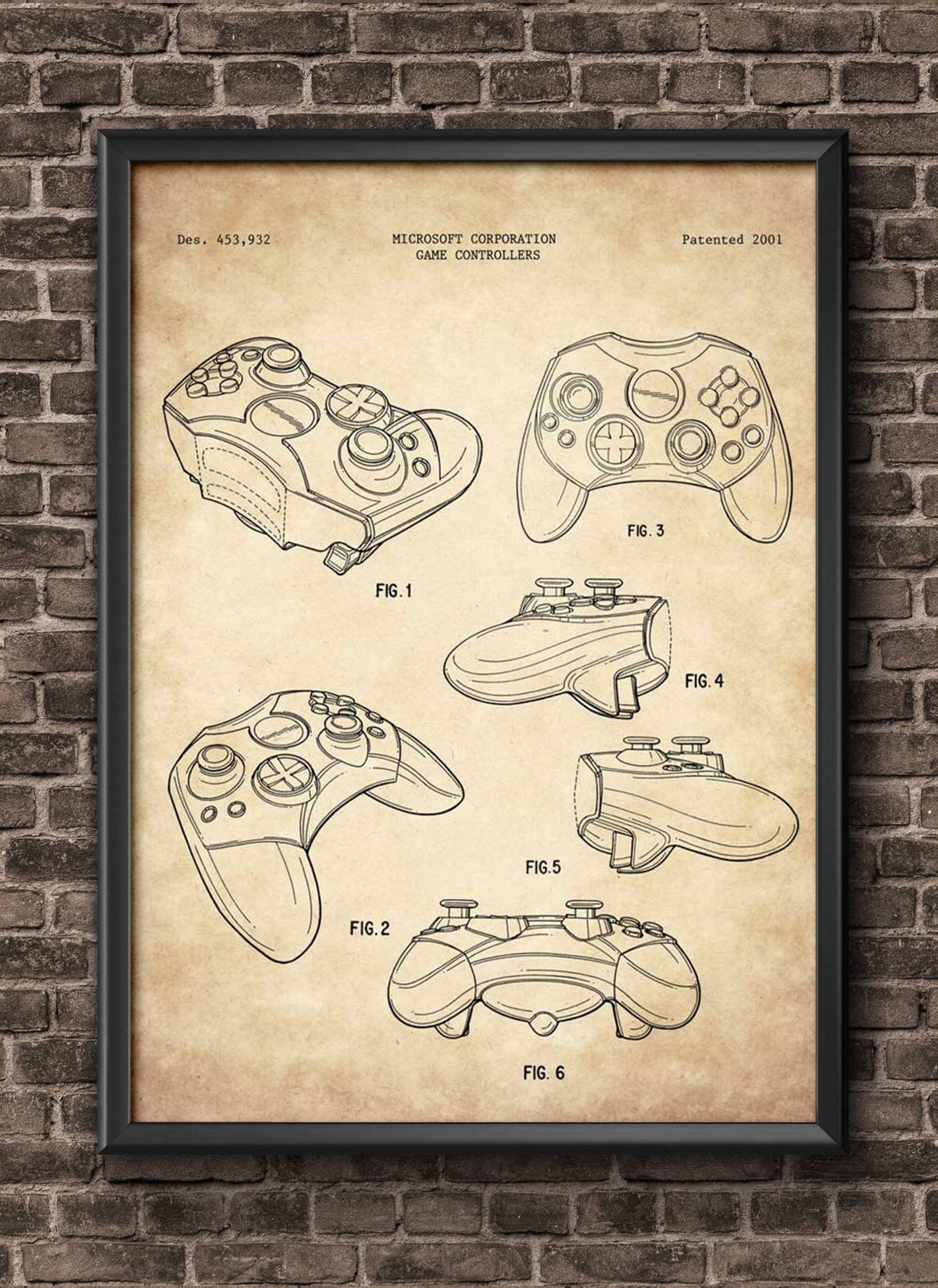 Xbox Patent Print, Gaming Poster, Xbox Decoration, Xbox Print Poster ...