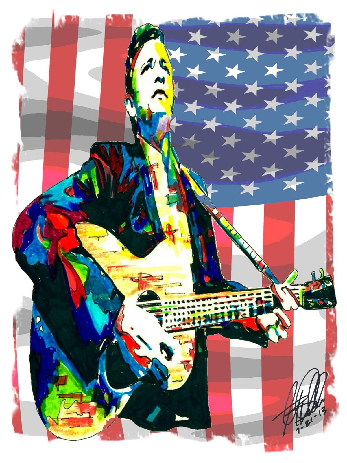 Johnny Cash Singer Songwriter Guitar Country Music Poster