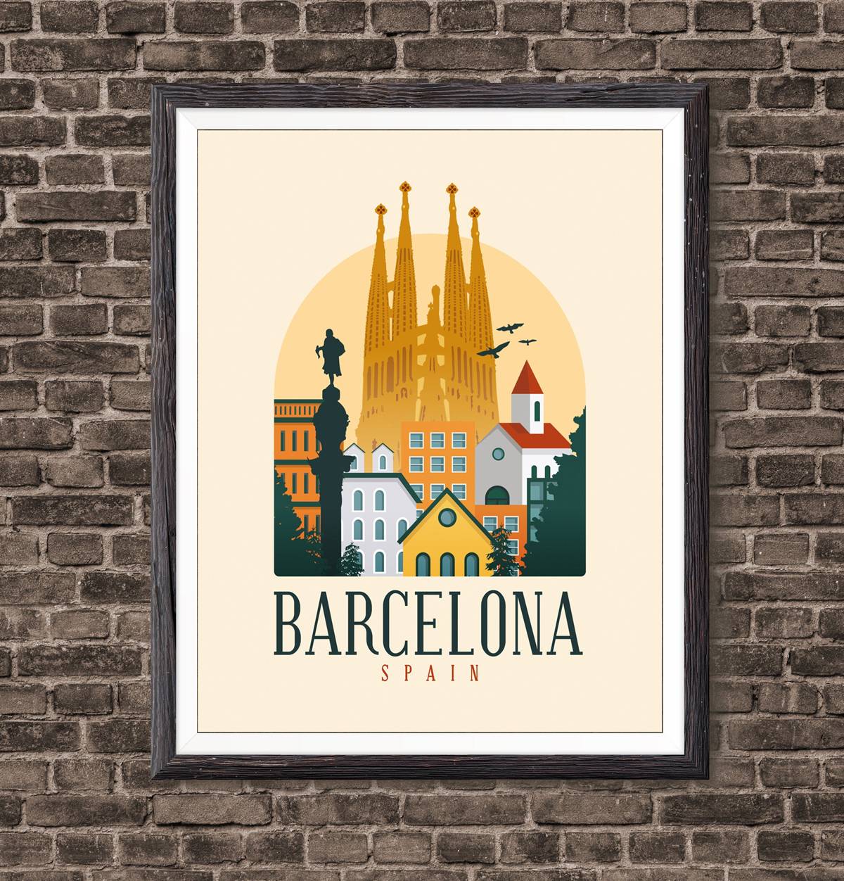 visit barcelona poster