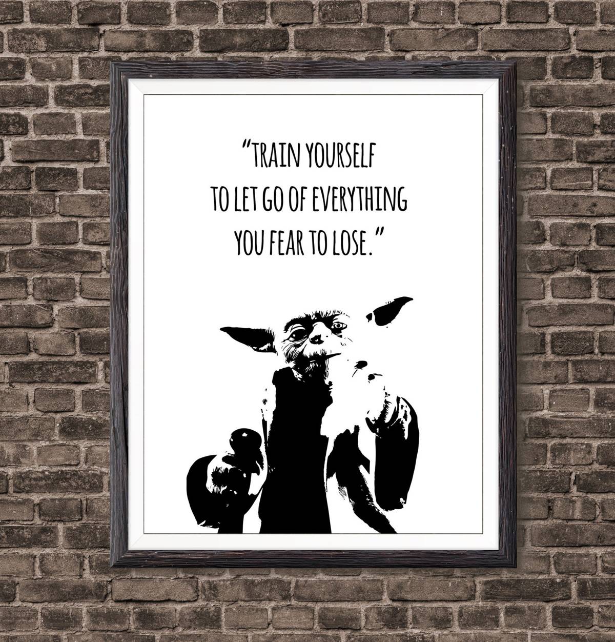 Star Wars Movie Poster Dark Side Quote Yoda Quote Print Poster