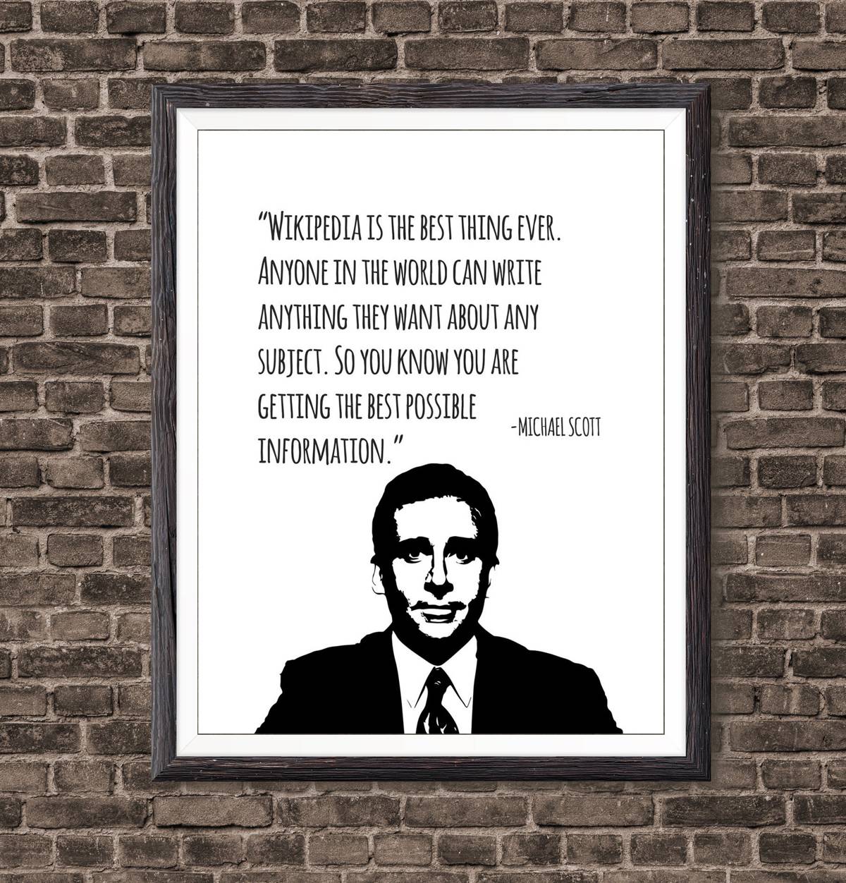 michael scott quote the office tv show print the office tv show poster