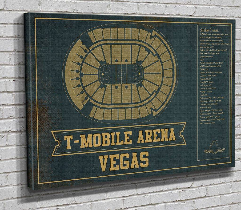 Vegas Golden Knights TMobile Arena Seating Chart Vintage Hockey