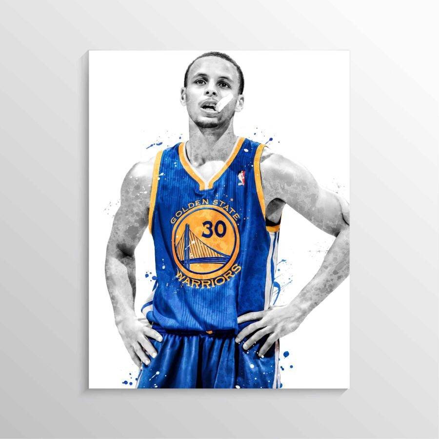 Stephen Curry Poster, Golden State Warriors Wall Art, Basketball Print ...