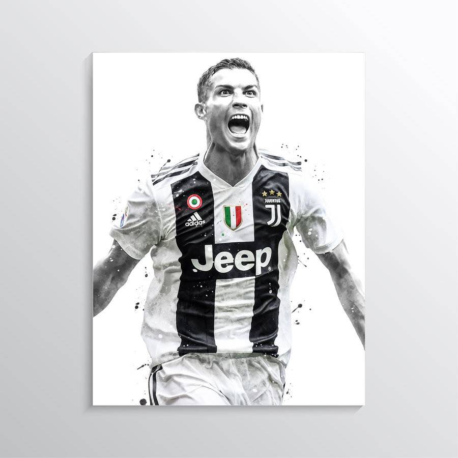 Cristiano Ronaldo Poster, Juventus Soccer Print, Ronaldo Wall Art ...