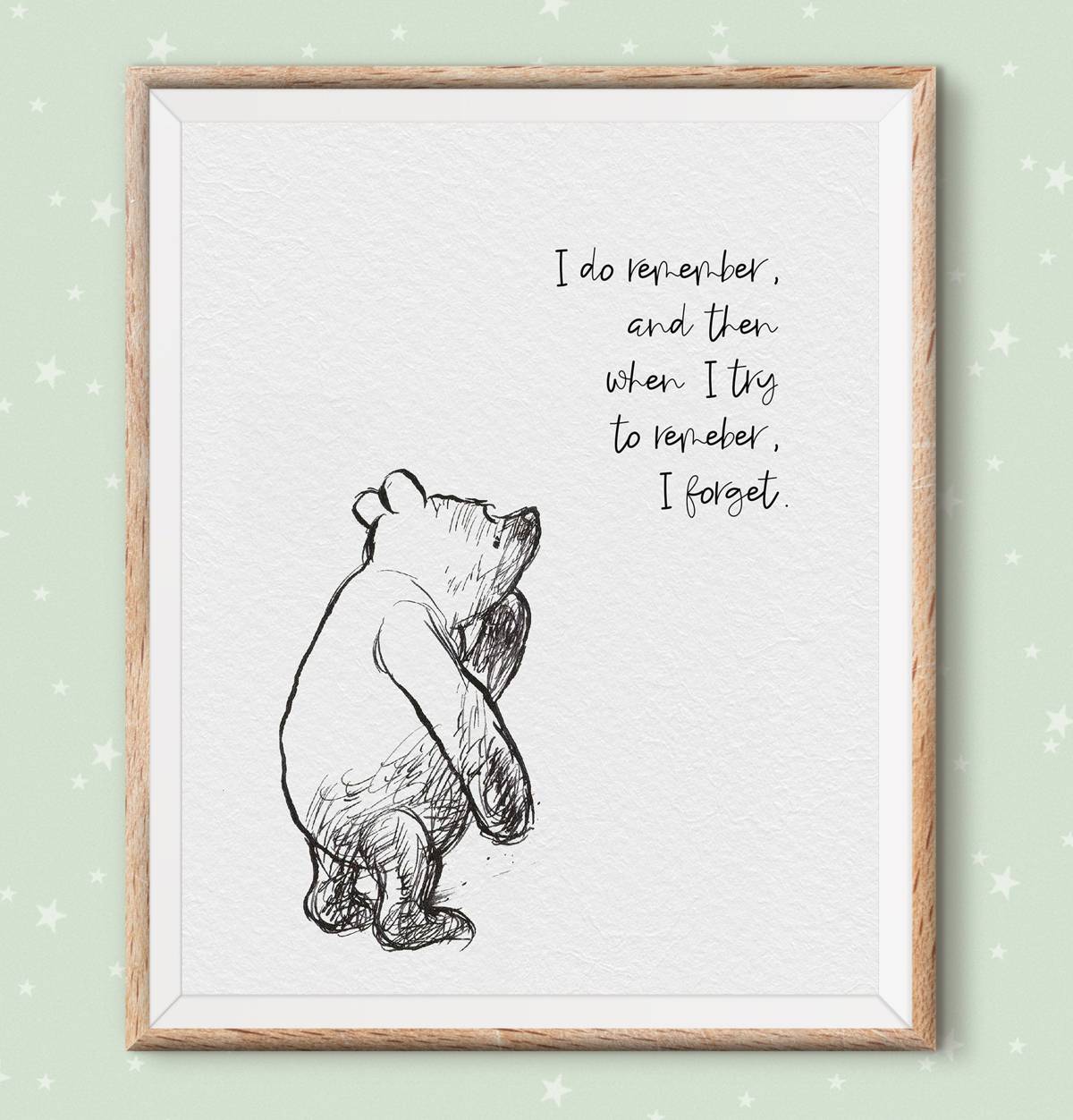 Winnie The Pooh Quotes, Pooh Bear Classic Vintage Style Poster Print