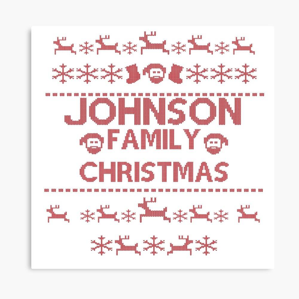 Johnson Holidays Family Xmas Merry Christmas Time Poster Canvas