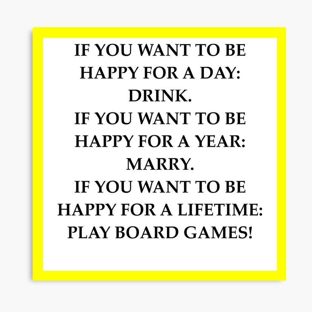 Board Games Joke Funny Humor Hilarious Play Player – Poster - Canvas ...