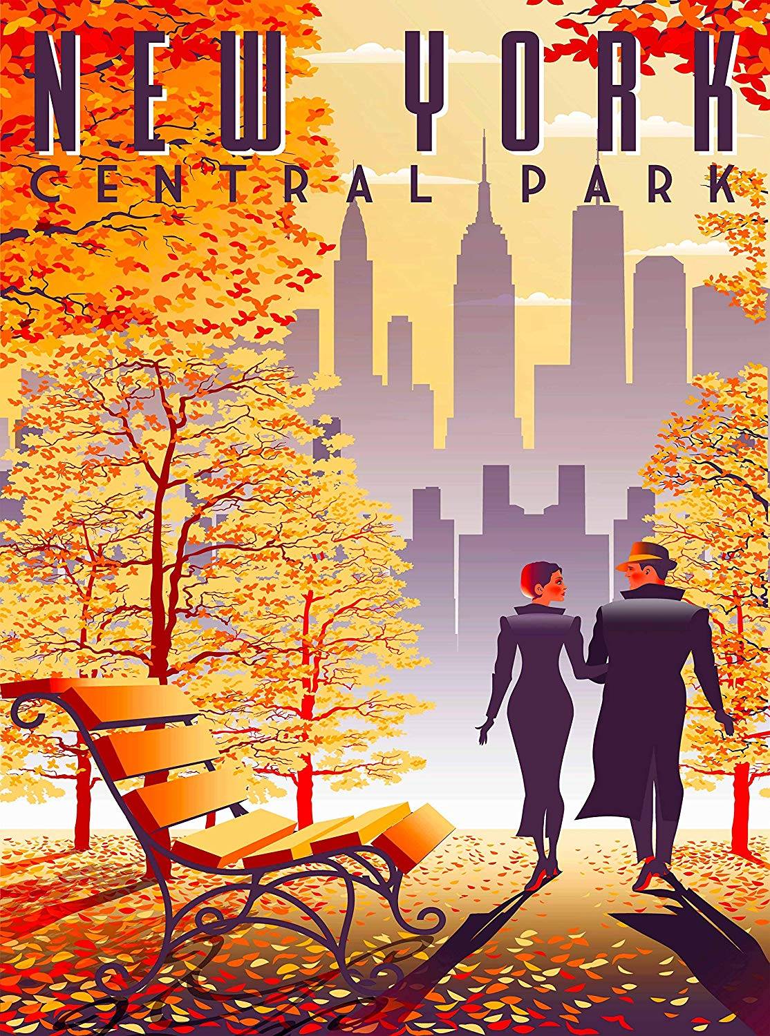 central park travel poster