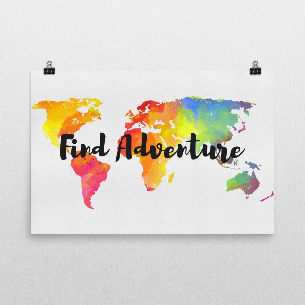 Find Adventure Sign, Find Adventure Art, Find Adventure, Find Adventure ...