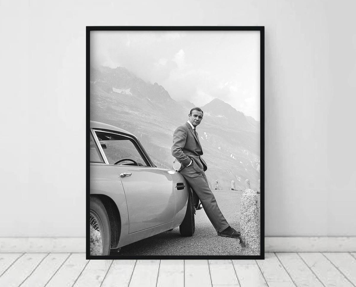 Sean Connery James Bond With Car Photo James Bond 007 Retro Movie James ...