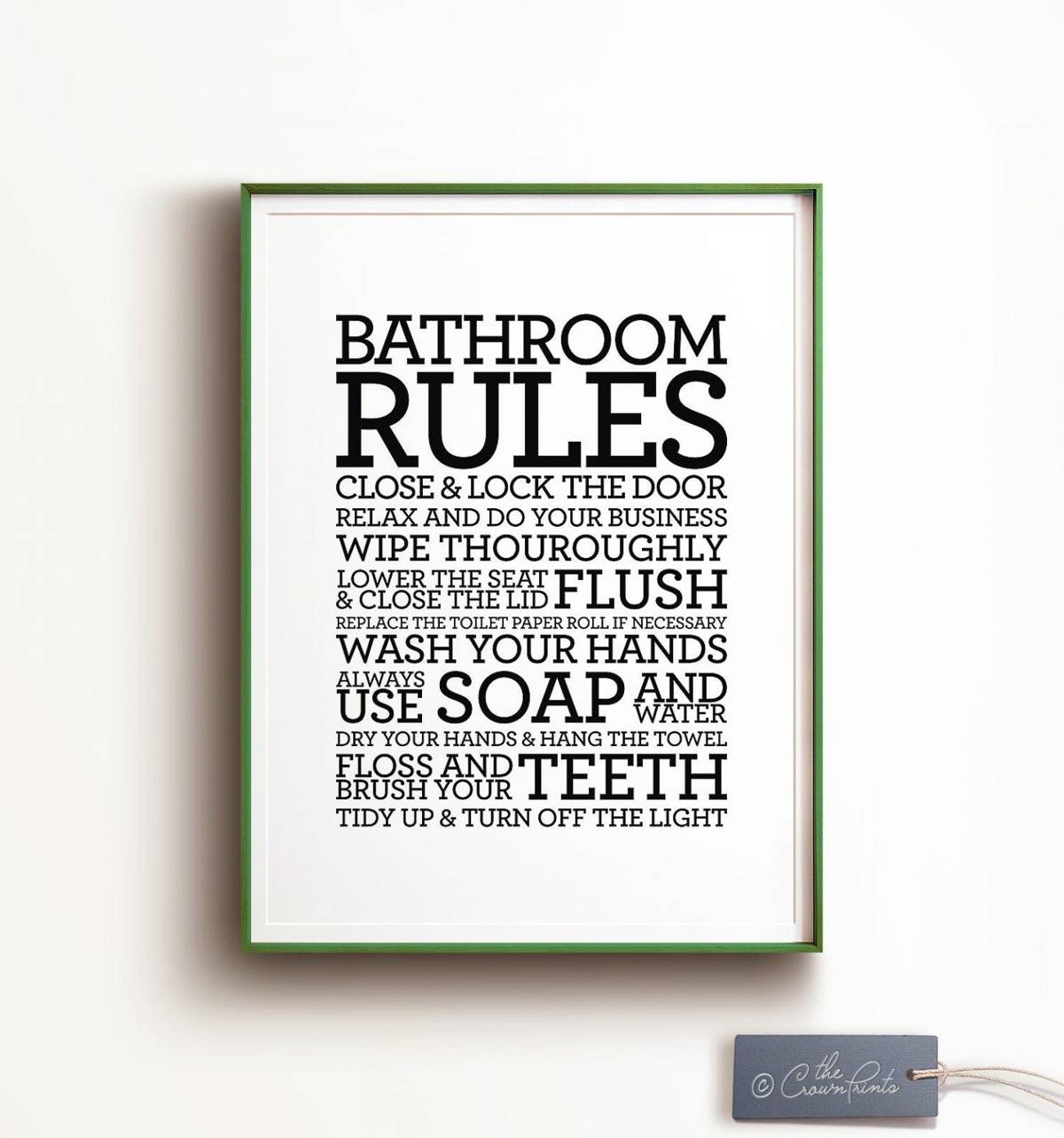 bathroom rules signable art flush toilet sign wash hands sign kids