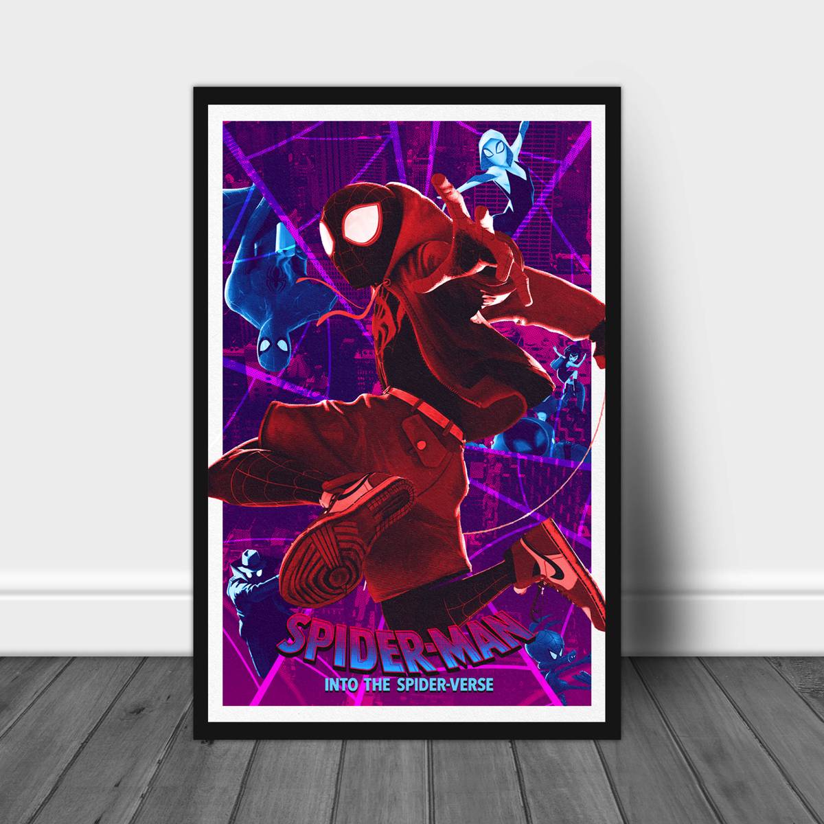 Into The Spider-Verse Movie – Poster - Canvas Print - Wooden Hanging