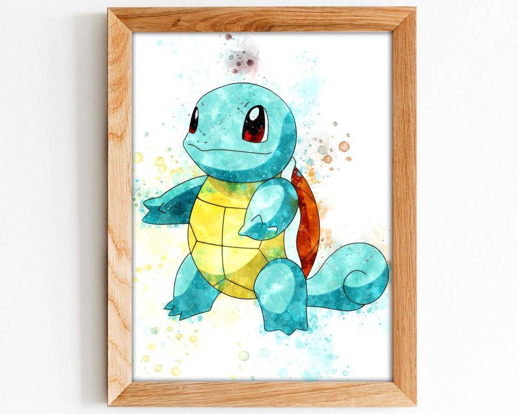 Squirtle Print, Squirtle Pokemon Print, Squirtle, Pokemon Wall Art P007 ...