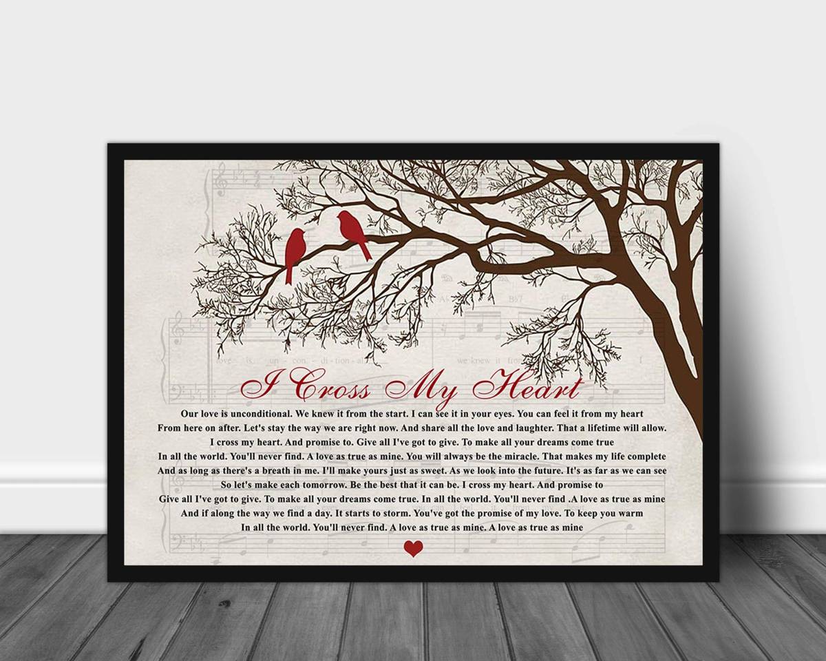 I Cross My Heart Lyrics Tree Paper, High Quality Print, I Cross My ...