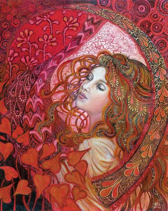 Aphrodite Art Nouveau Goddess Art Pagan Mythology Bohemian Gypsy ...