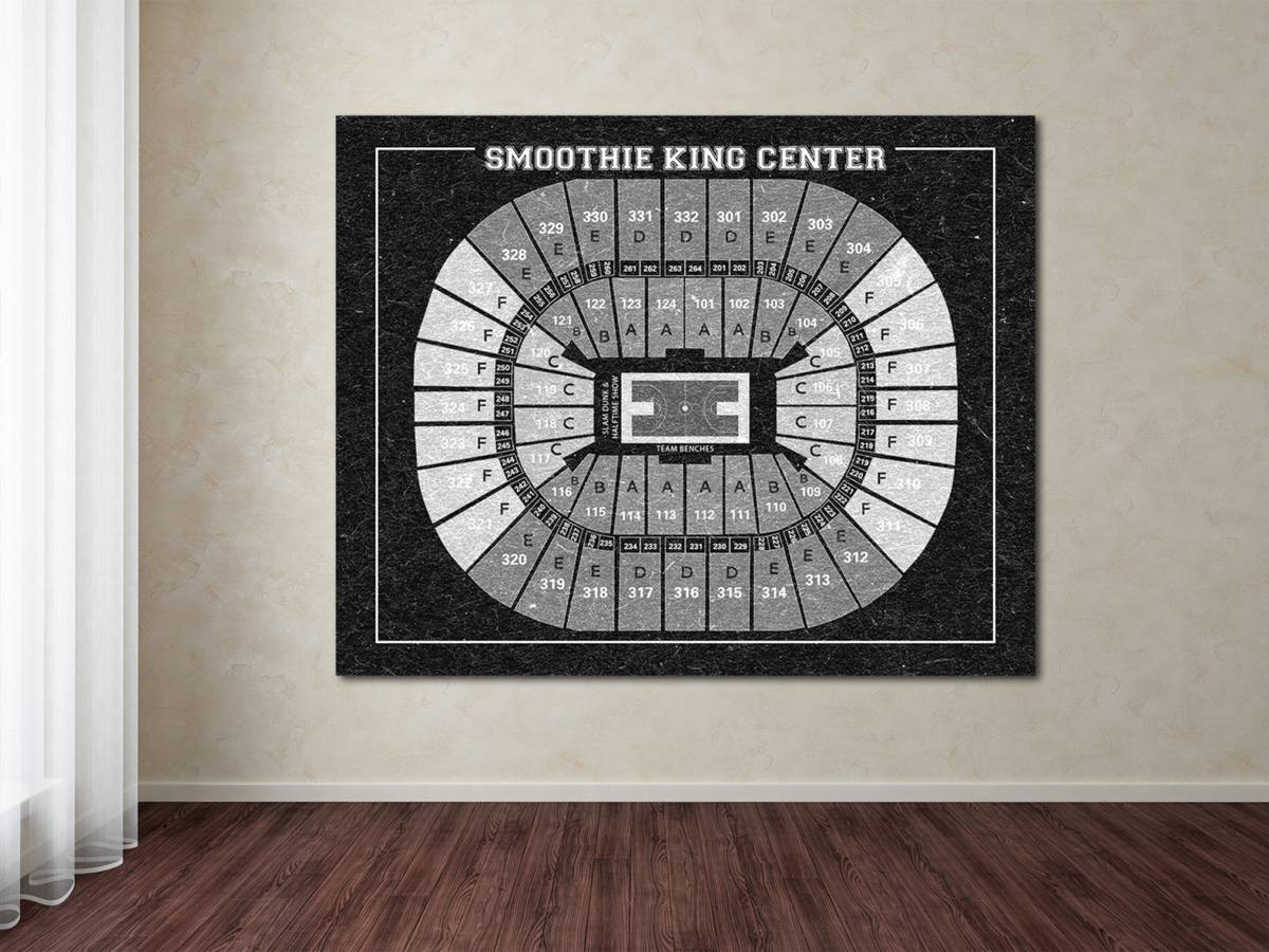 Vintage Print Of Smoothie King Center Seating Chart On Premium Photo
