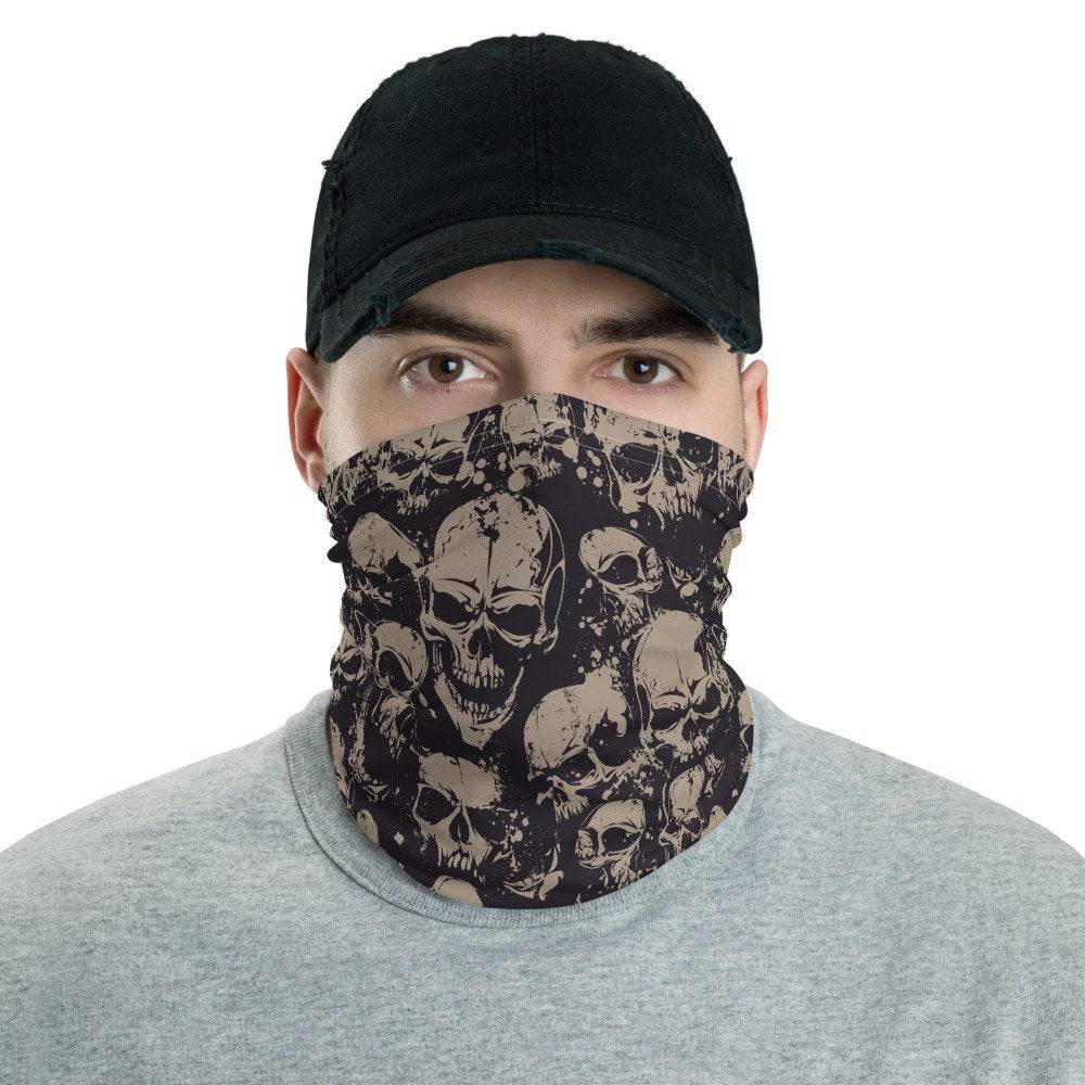 Grunge Skull Neck Gaiter - Grunge Face Mask Face Mask - Decor Your Home